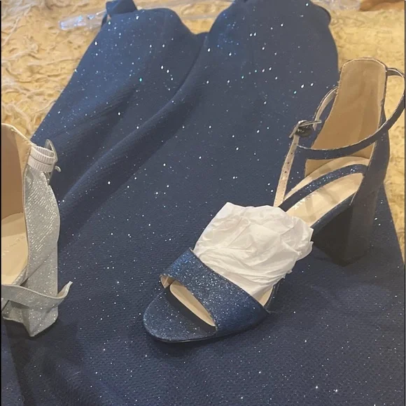 Jovani Stretch Glitter Off the Shoulder Formal Dress - Picture 14 of 16